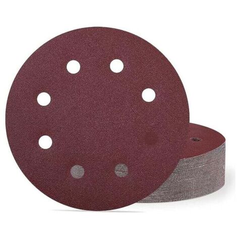 ZVD Paquete de 25 discos de lija de 180 mm, grano 40, 180 mm, 8 agujeros, para lijadora de paredes y techos.