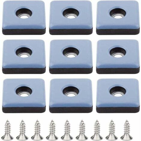 ZVD-Patin pour meuble,GU.B/bon 24 Pieces Patins Meubles Téflon 25mm Pied de Chaise avec Vis Patins en Téflon PTFE Tampon Chaise Patin Glisseur Pied de Chaise à Visser Carrés pour Bureau Ch