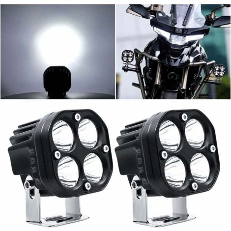 ZVD-Phare de Travail LED 12V,40W Moto Feux Additionnels LED Spot Flood Feux Antibrouillard 24V 12000Lm LED Phares Avant Off Road Phares Supplémentaires pour Voiture Camion Tracteur SUV Bateau 2Pcs