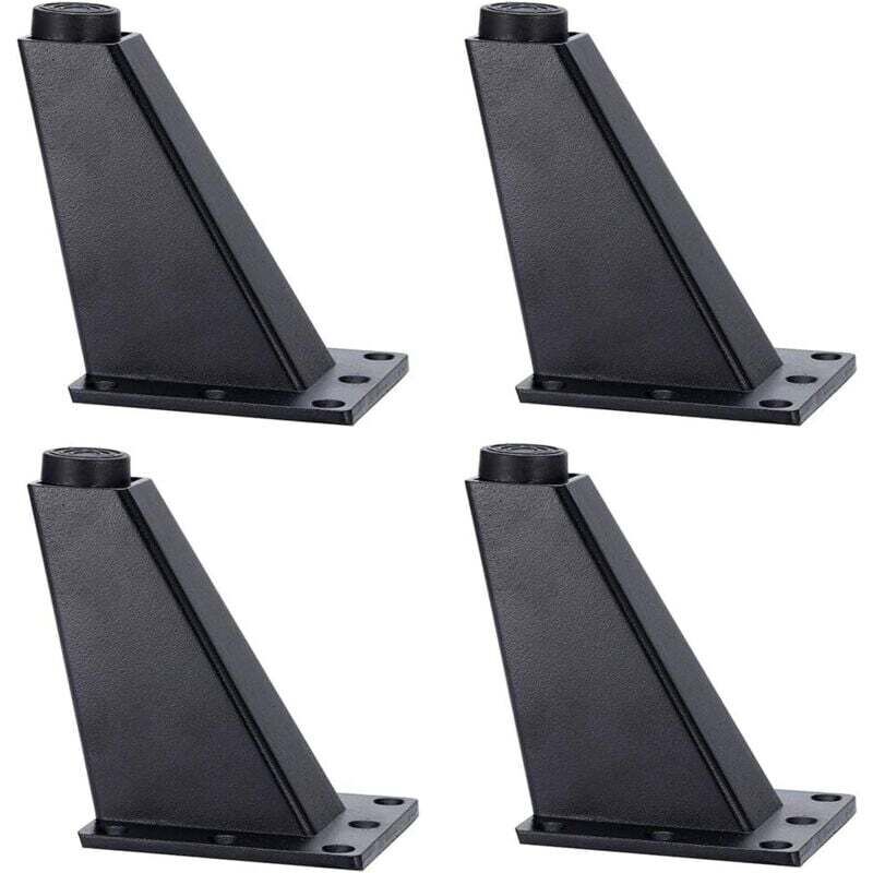 Pieds de Meubles inclinés en Alliage d'aluminium, Remplacement des Pieds de canapé, Hauteur 92 mm (Noir, 4 pièces) - ZVD