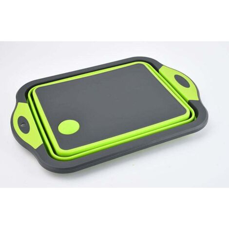 ZVD Planche à découper multifonctionnelle pliable pour évier, égouttoir en plastique, planche à découper d'extérieur, panier de vidange, vaisselle