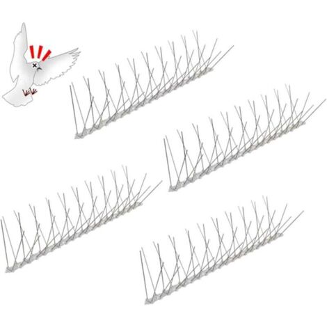 ZVD Pointes Anti Oiseaux en Acier Inoxydable Pointes d'oiseaux en Acier Défense des Pigeons Répulsif Oiseaux Pics Anti Pigeons Anti Corbeaux Effet Dissuasif Parfait Contre Les Oiseaux 1 Mètres-Fei Yu