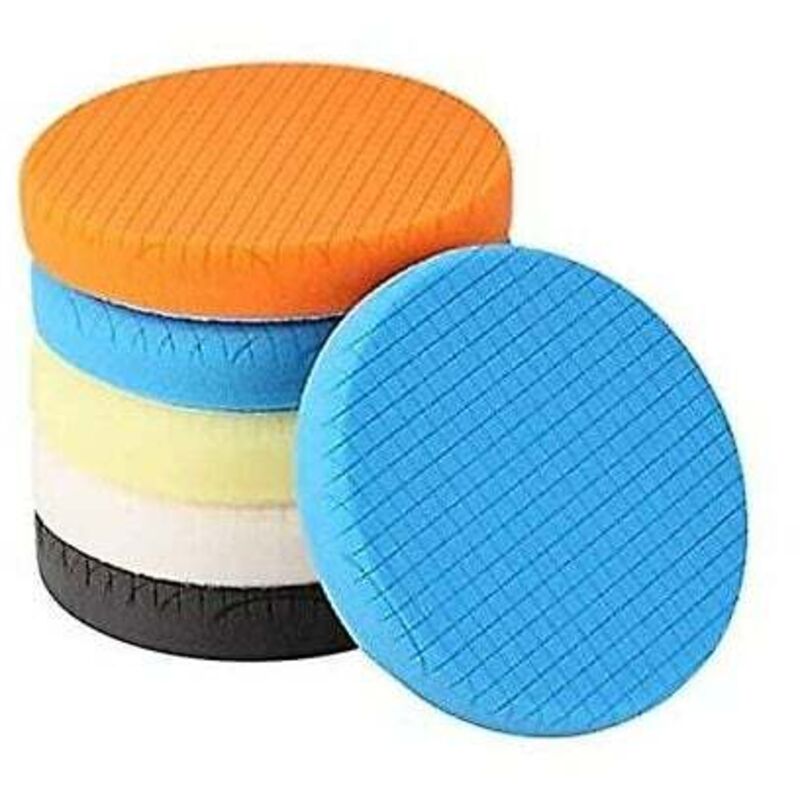 ZVD - Polissage Pad, 5 Pièces 150mm/6 Pouces Éponge de Polissage Kit de Polissage pour Voiture Polisseur Tampon Pad/pour ro/da Double Action