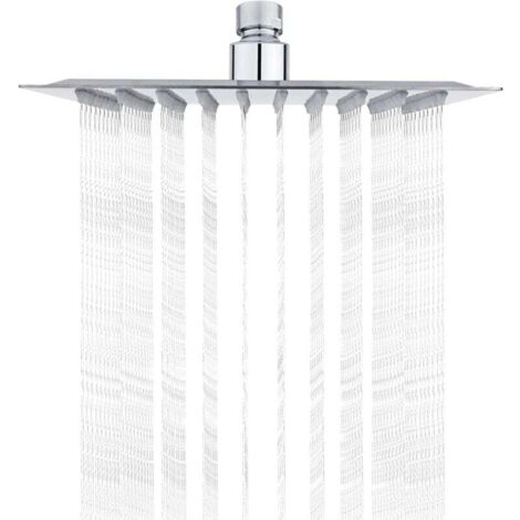 Pommeau De Douche Pluie Carré XXL 20 Pouces – Acier Inoxydable Moderne 50x50 Cm, Effet Pluie Luxueux Et Relaxant