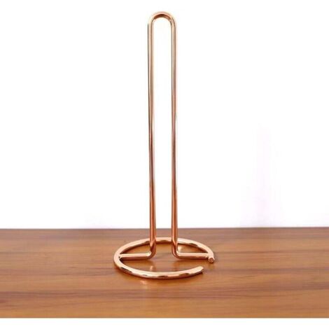 ZVD Portarrollos de papel de oro rosa, portarrollos de cocina portátil de acero inoxidable, dispensador de papel higiénico dorado, soporte vertical de acero.