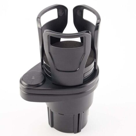 ZVD Porte-gobelet d'eau à deux trous pour voiture, demi-porte-gobelet de voiture, support de rangement fixe, porte-gobelet de thé pour le stockage des boissons intérieures à commande centrale