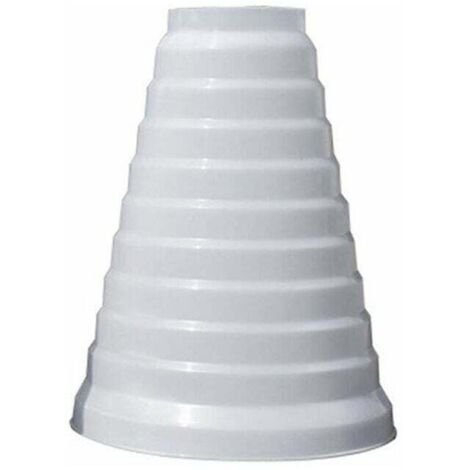 ZVD Reductor universal mejorado de mayor espesor para sistemas de ventilación de 80/200 mm de diámetro. Reductor de tubería redonda de PVC para aire acondicionado, conductos y extractores (8-20 cm).