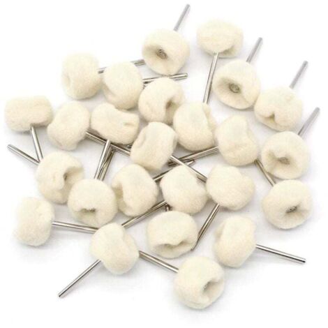 ZVD Roue de Polissage en Coton Beige pour Dremel Outils Rotatifs pour éliminer la Rouille et la Saleté Sur la Surface, 25 Pièces