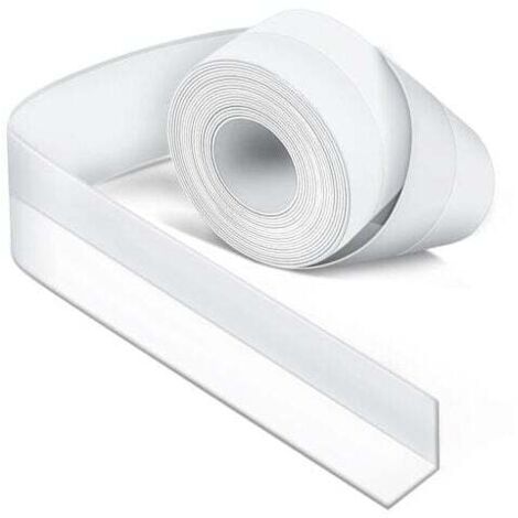 ZVD - Sello de silicona blanca para baño, sello para bañera, cinta de sellado, antimoho e impermeable, cinta adhesiva suave, adecuada para cocina, inodoro y esquinas.