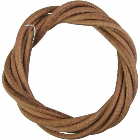 ZVD Sewing Machine Belt Leather Antique Belt 180cm Solid Non-slip with Hook Sewing Machine Accessory Brown for Singer Foot Pedal Sewing Machine