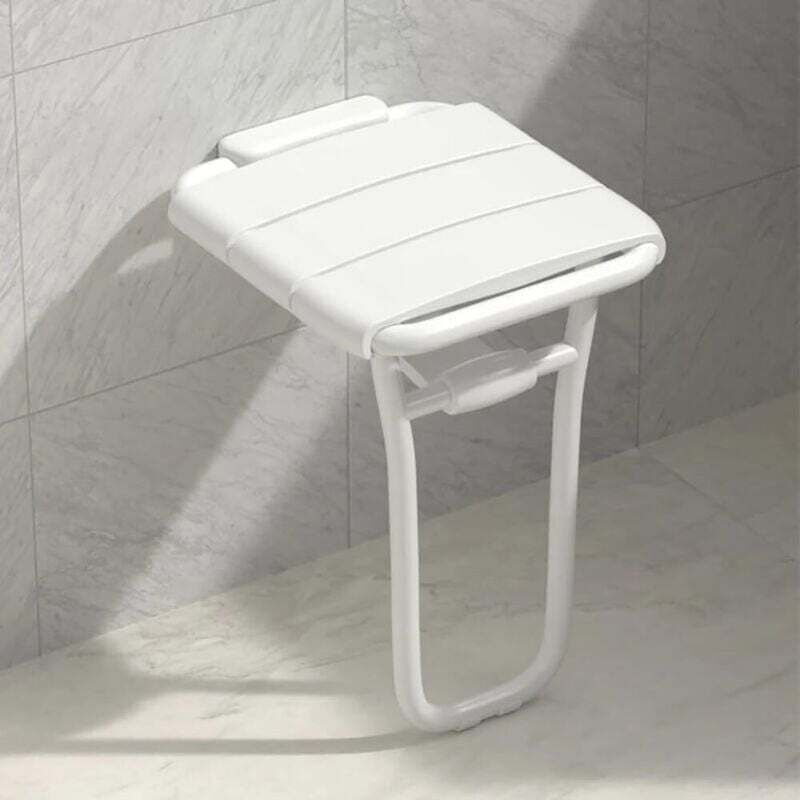 ZVD-Siège de douche mural, chaise de douche pliable, adapté aux douches intérieures, adapté aux personnes handicapées/âgées, blanc