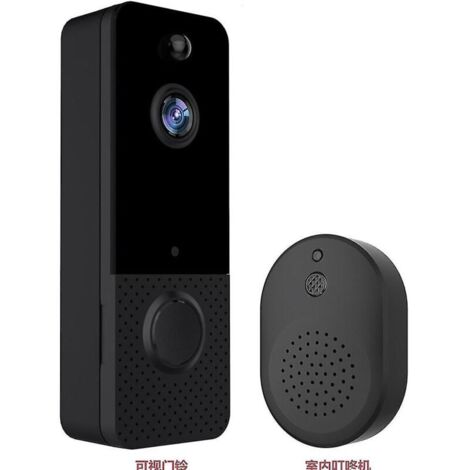ZVD Sonnette visuelle sans fil avec caméra intelligente Son variable Caméra bidirectionnelle Télécommande Moniteur