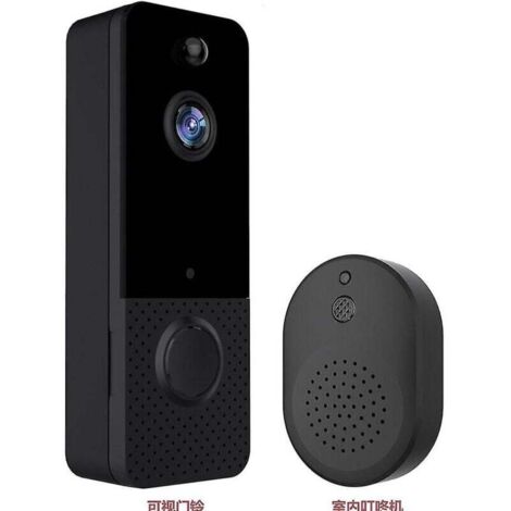 ZVD Sonnette visuelle sans fil avec caméra intelligente Son variable Caméra bidirectionnelle Télécommande Moniteur