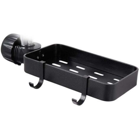 ZVD soporte de ducha de acero inoxidable no poroso de 17,5 x 10,4 cm, soporte telescópico de acero inoxidable para baño, soporte para ducha, jabonera, ducha con champú.