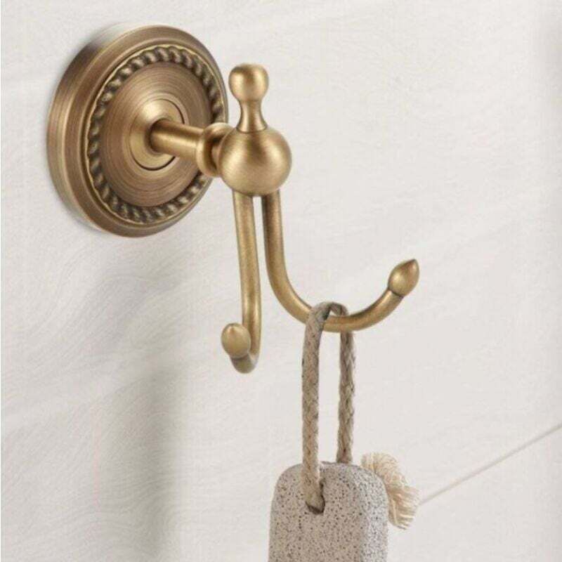 ZVD Support Mural, Porte-Serviettes de Porte en Laiton de Salle de Bains Antique Cintre vêtements muraux Manteau Chapeau Crochet Articles ménagers