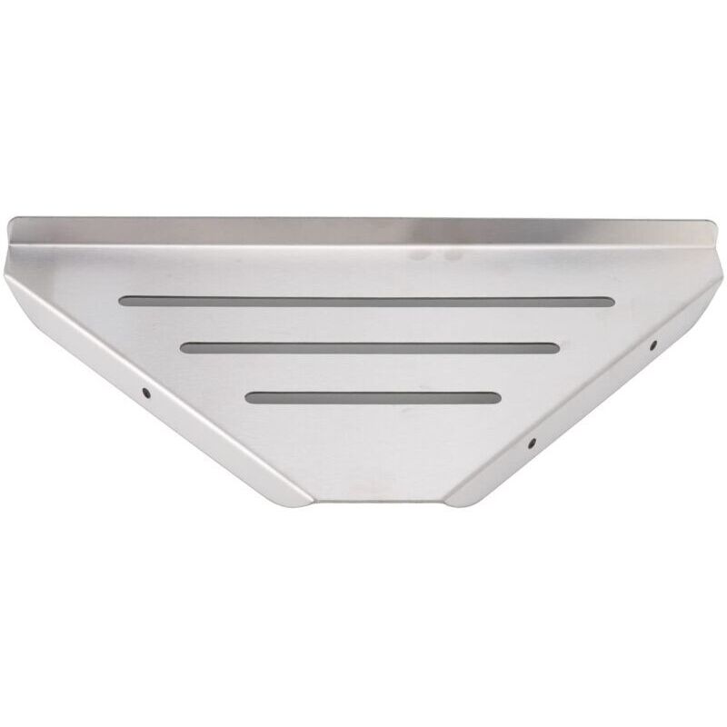 Tagère de douche d'angle forme triangulaire poinonnage simple couche stockage efficace Style décontracté porte-shampooing en acier inoxydable - ZVD