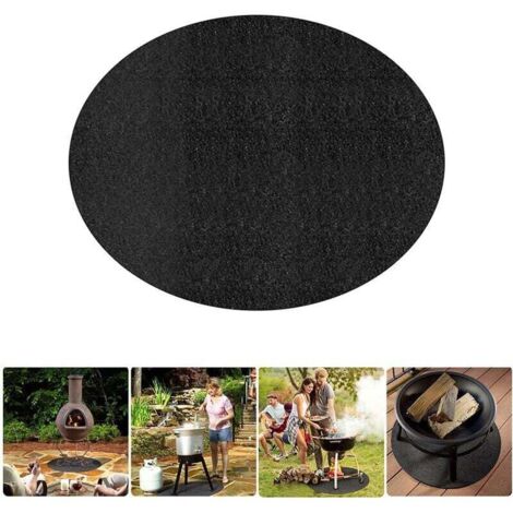 ZVD - Tapete para barbacoa ignífugo y antideslizante, resistente al calor, plegable para camping y fiestas, 61 cm