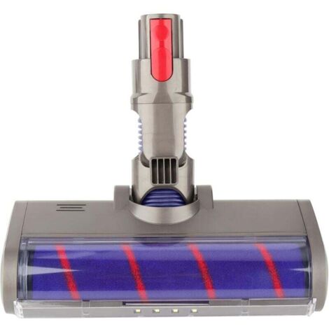 ZVD Tête de nettoyage à rouleau souple de rechange pour aspirateur balai sans fil Dyson V7 V8 V10 V11 SV10 SV11, fixation pour sol en bois dur avec dégagement rapide