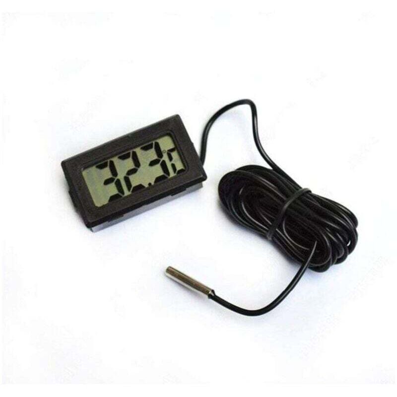Thermomètre numérique lcd moniteur de température avec sonde extérieure étanche pour réfrigérateur / congélateur - aquarium, aquarium à température