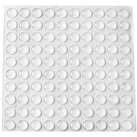 ZVD Topes de goma, 200 unidades, topes de puerta de pared, material reutilizable, patas adhesivas transparentes antichoque para proteger paredes y muebles (10 x 3 mm)