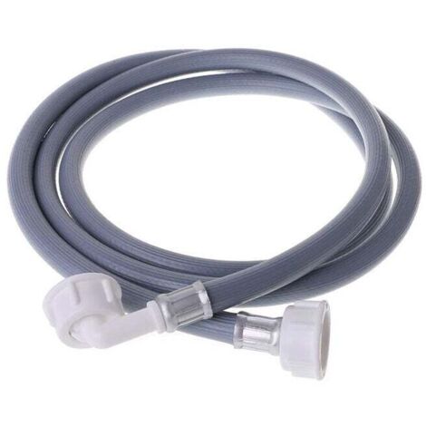 ZVD-Tuyau d'arrivée d'eau pour machine à laver de 2 m, universel, arrivée d'eau froide. Tuyau fileté standard 3/4" de 200 cm de long avec raccord coudé à 90°