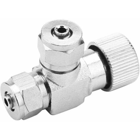 ZVD Vanne Aiguille pour système d'aquarium Régulateur de CO2 Compteur de Bulles Accessoire d'aquarium (Soupape de garniture à double tête,2)