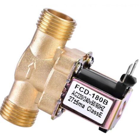 ZVD Vanne Électromagnétique Électrique Électrovanne Magnétique en Laiton Électrovanne 220v Normalement Fermé Électrovanne Electrique 3/4" AC 220V N/C℉ pour Contrôle de l'eau, 6.4 x 6.2cm