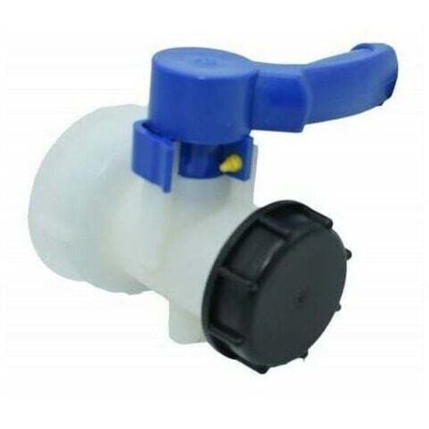ZVD Vanne pour cuve IBC 1000 litres 2" / 62 mm Vanne papillon intégrée en plastique DN40 (62 mm)