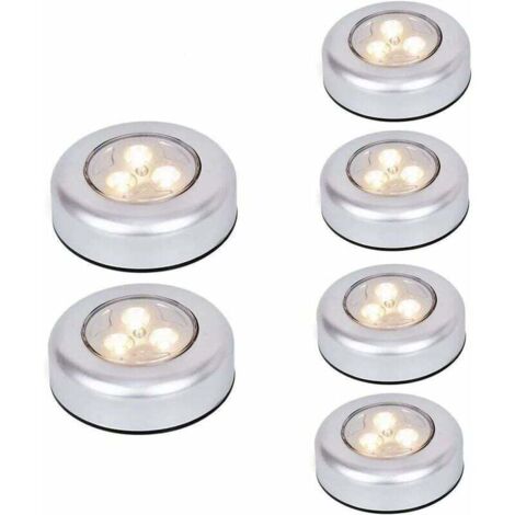 ZVD Veilleuse LED à Pôles sans fil Touch Light Stick On Wireless Touch Light Warm 6 Pcs-Fei Yu
