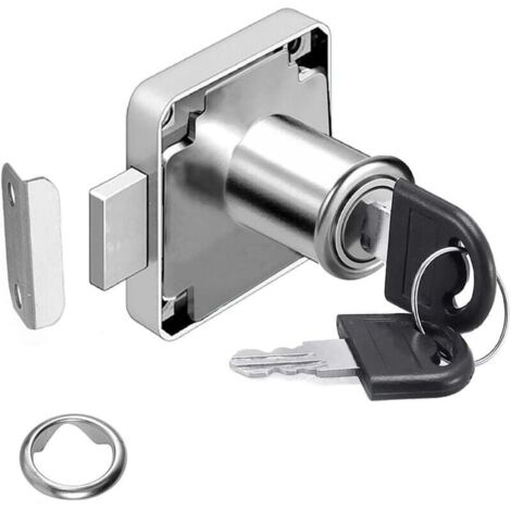ZVD-verrou à came de 22 mm, boîte aux lettres verrou placard serrure d'armoire de sécurité avec clé différente pour meubles, armoire, boîte aux lettres, tiroir, bureau