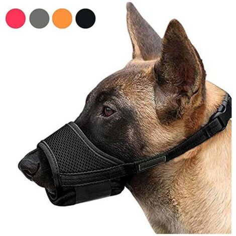 ZVD XL, Noir, Muselière pour Chiens Muselière Souple Réglable pour Chiens Nylon, Museliere Anti AboieMent Anti-Morsure, Moyens et Museliere Petit Chiens