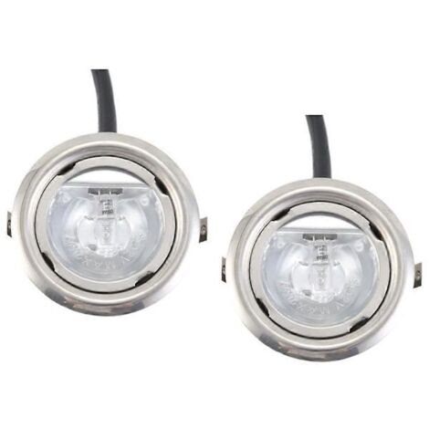 Zwei 20-Watt-Halogenlampen, geeignet für Küchenabzugshauben, 12 V Wechselstrom, klarer Glasschirm, 65 mm Durchmesser, geeignet zur Beleuchtung von Küchen- und Lüftungsabzügen.