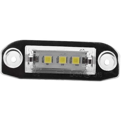 Zwei LED-Kennzeichenleuchten, kompatibel mit Volvo S80, XC90, V70, S60, XC60 und V60.