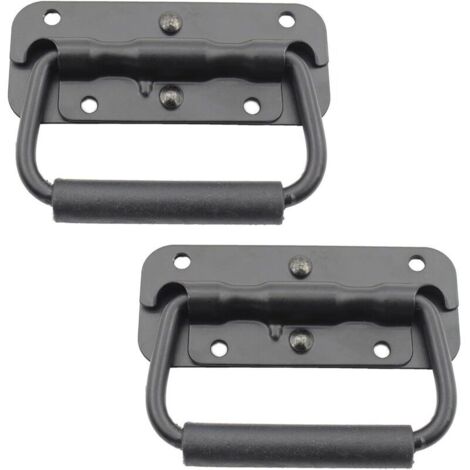 Zwei Sätze federbelasteter Griffe, oberflächenmontierter Gummigriff, handgefertigter Gepäckgriff, robuste Gepäckbeschläge, 2 mm dick
