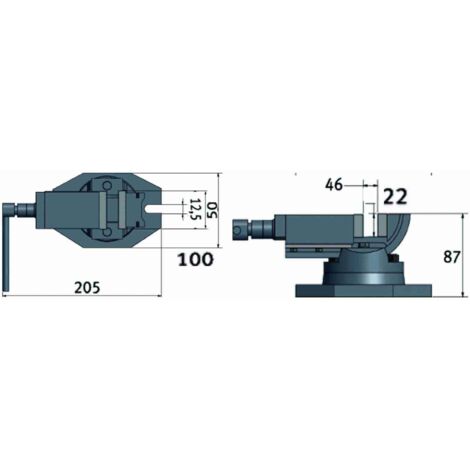 Zweiachsenschraubstock ZAS 50 Optimum