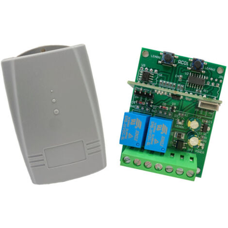 Zweikanaliger DC9V/12V/24V Garagentor-Fernbedienungsempfänger, kompatibel mit einem 2-Kanal unabhängigen Rolling-Code-Steuermodul