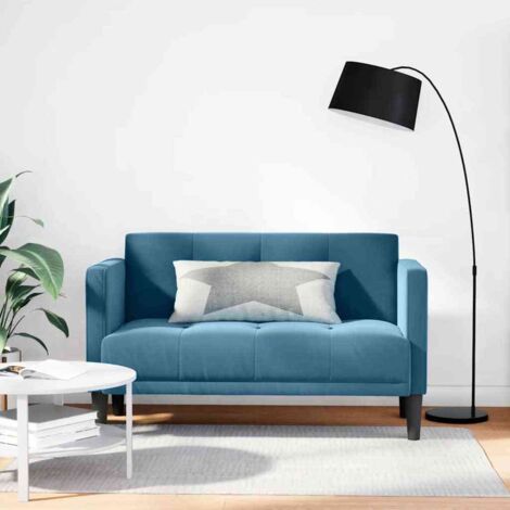 Zweisitzer-Sofa Blau 111 cm Samt vidaXL
