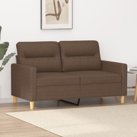 Zweisitzer Sofa Braun 120 cm Stoff
