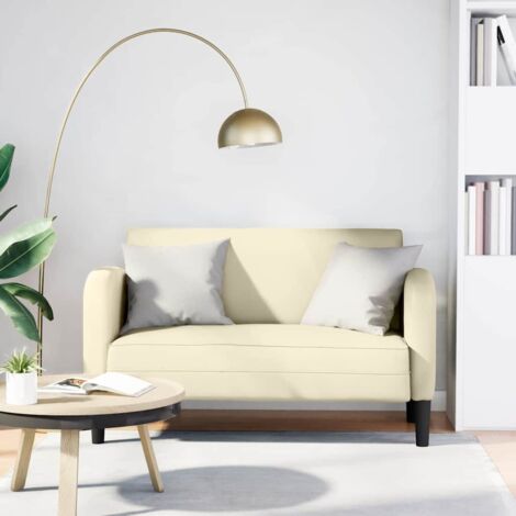 Zweisitzer-Sofa Creme 110 cm Kunstleder vidaXL315052