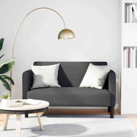 Zweisitzer-Sofa Dunkelgrau 109 cm Cordstoff vidaXL