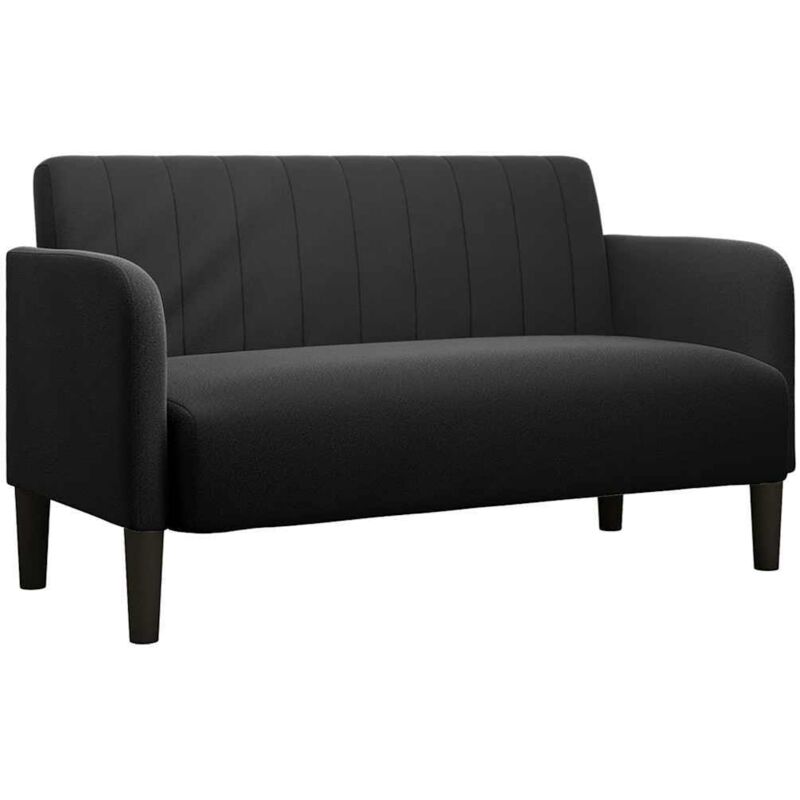 Vidaxl Zweisitzer-sofa Schwarz 109 Cm Samt