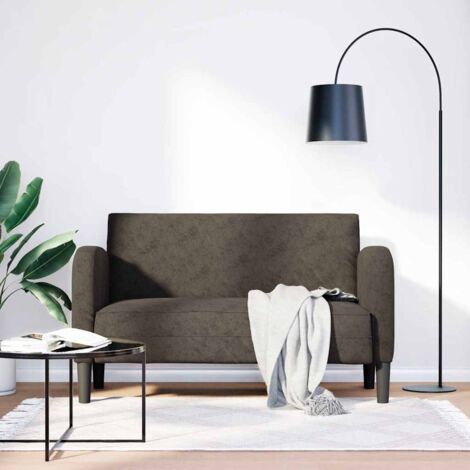 Zweisitzer-Sofa Dunkelgrau 110 cm Kunstleder vidaXL