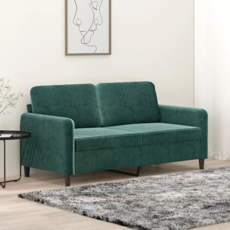 Zweisitzer Sofa Grün 140 cm Samt