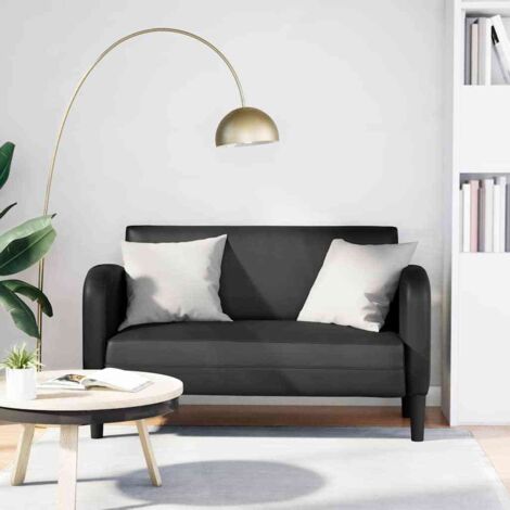 Zweisitzer-Sofa Schwarz 110 cm Kunstleder vidaXL