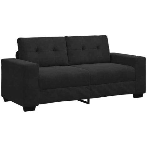Zweisitzer-Sofa Schwarz 140 cm Samt vidaXL