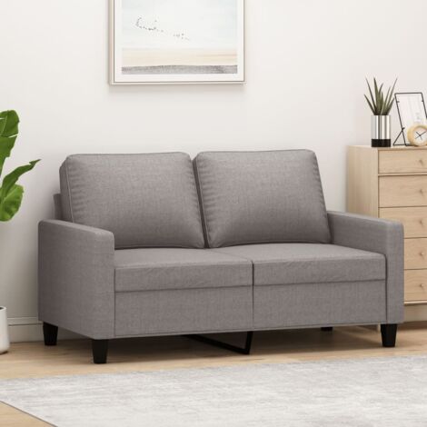Zweisitzer Sofa Taupe 120 cm Stoff