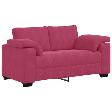 Zweisitzer-Sofa Weinrot 120 cm Samt vidaXL