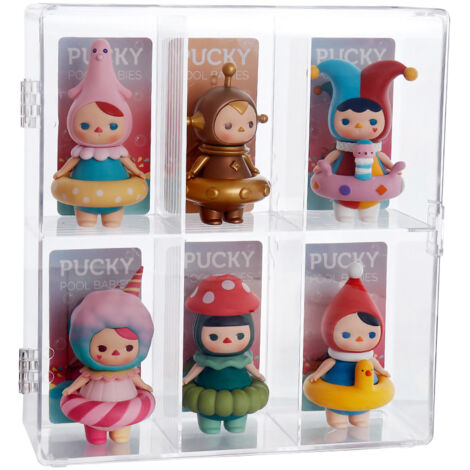 Zweistöckige, transparente Acryl-Vitrine für Figuren – Staubdichte Schutzbox für Spielzeug und Dekoration – 6 Fächer