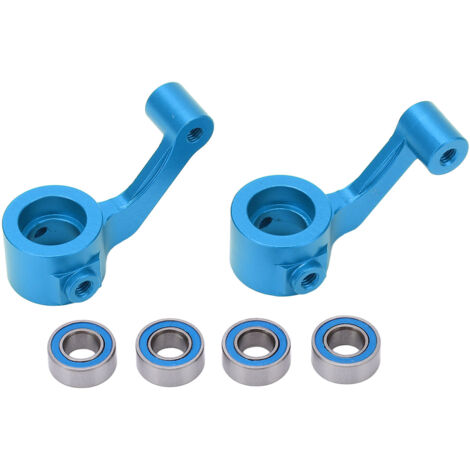 Zweiteilige RC-Lenkblöcke aus Aluminiumlegierung, poröses Design zur Vibrationsdämpfung, praktische Teile für ECX 2WD 1/10 RC-Cars, Blau