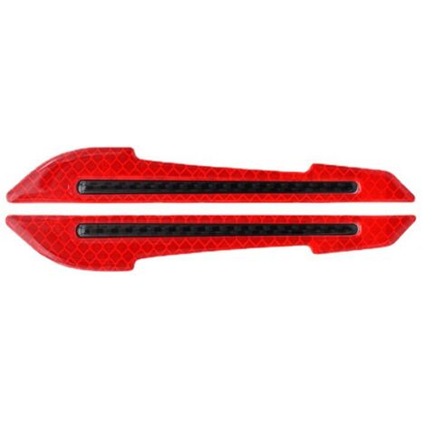 Zweiteilige rote, flexible PVC-Sicherheitsaufkleber, 16 cm, für Türen und Stoßstangen, bieten optischen Schutz und Kollisionsschutz.